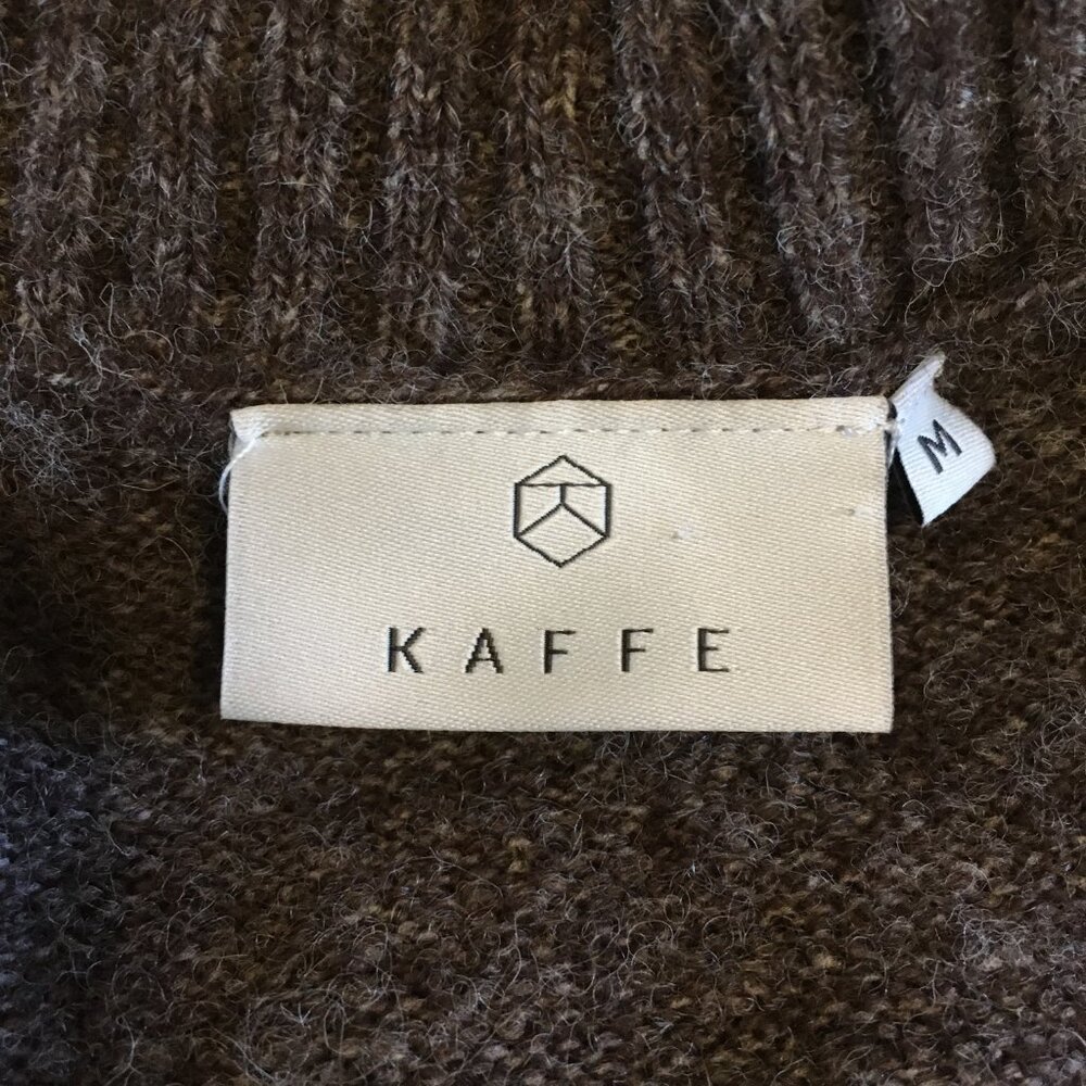 Kaffe Kataris Coffee Brown Wool Blend Knit Vest Reversible Medium D&Dcore - Picture 9 of 15